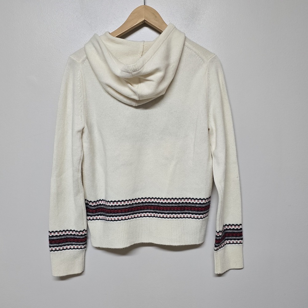 POLO RALPH LAUREN Womens Wool Cashmere Knit Southwestern Aztec Hoodie Sz M - Picture 4 of 9
